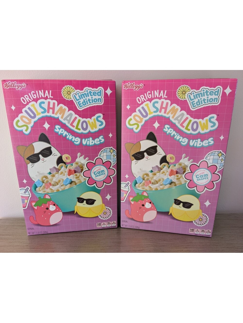 NEW Kellogg's Squishmallows Spring Vibes Cereal 11.6 oz Marshmallows Lot Of 2